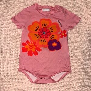 Dolce & Gabbana Pink and Orange Floral Kids Bodysuit